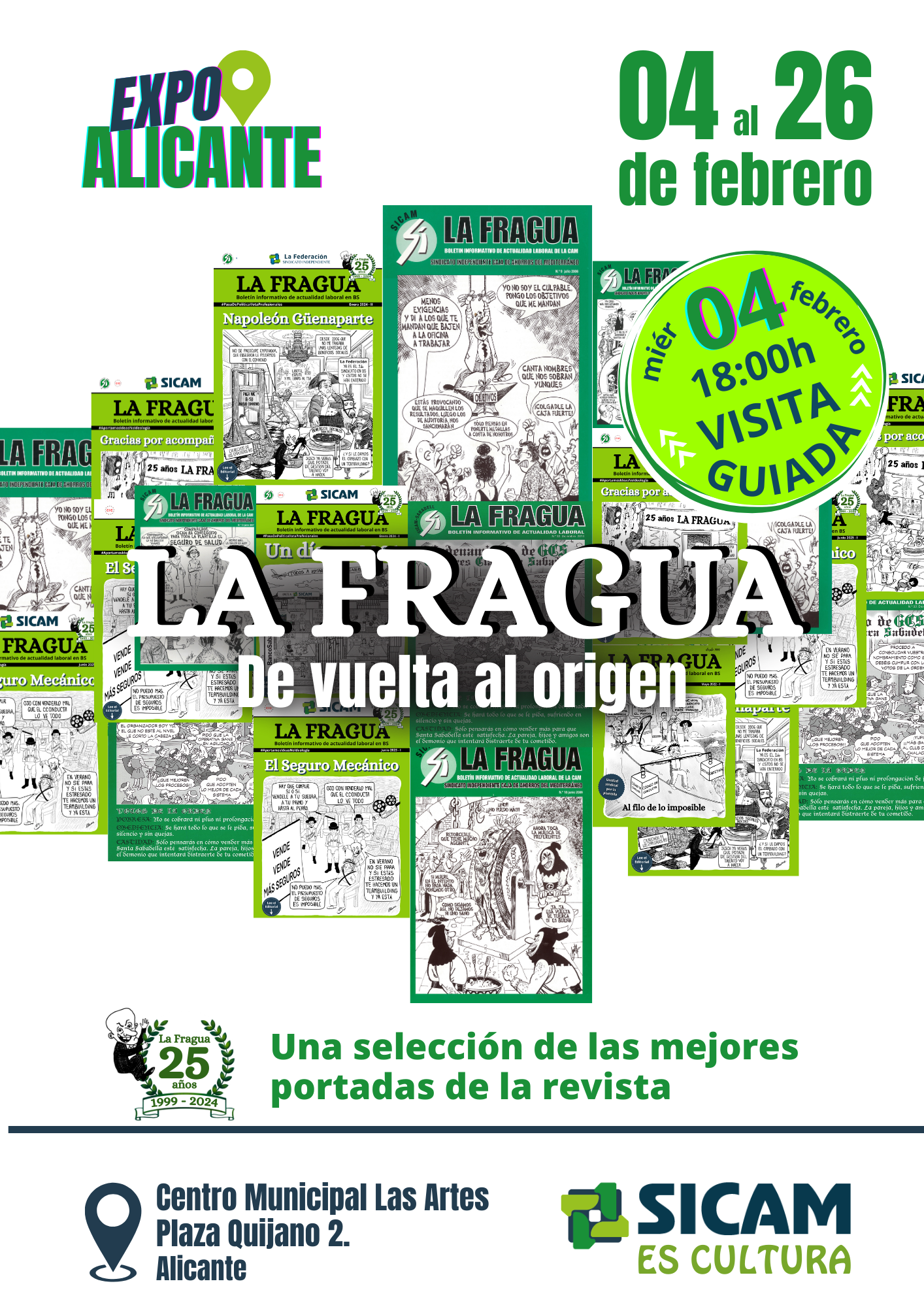 Expo La Fragua 25 aniversario en Alicante. Visita guiada 4 febrero 18 horas<br>